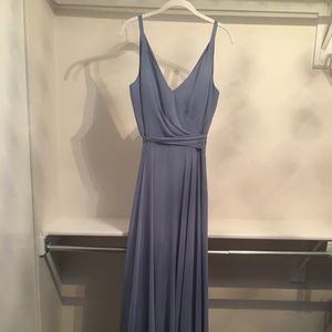 Dusty Blue Chiffon Formal Dress by After Six